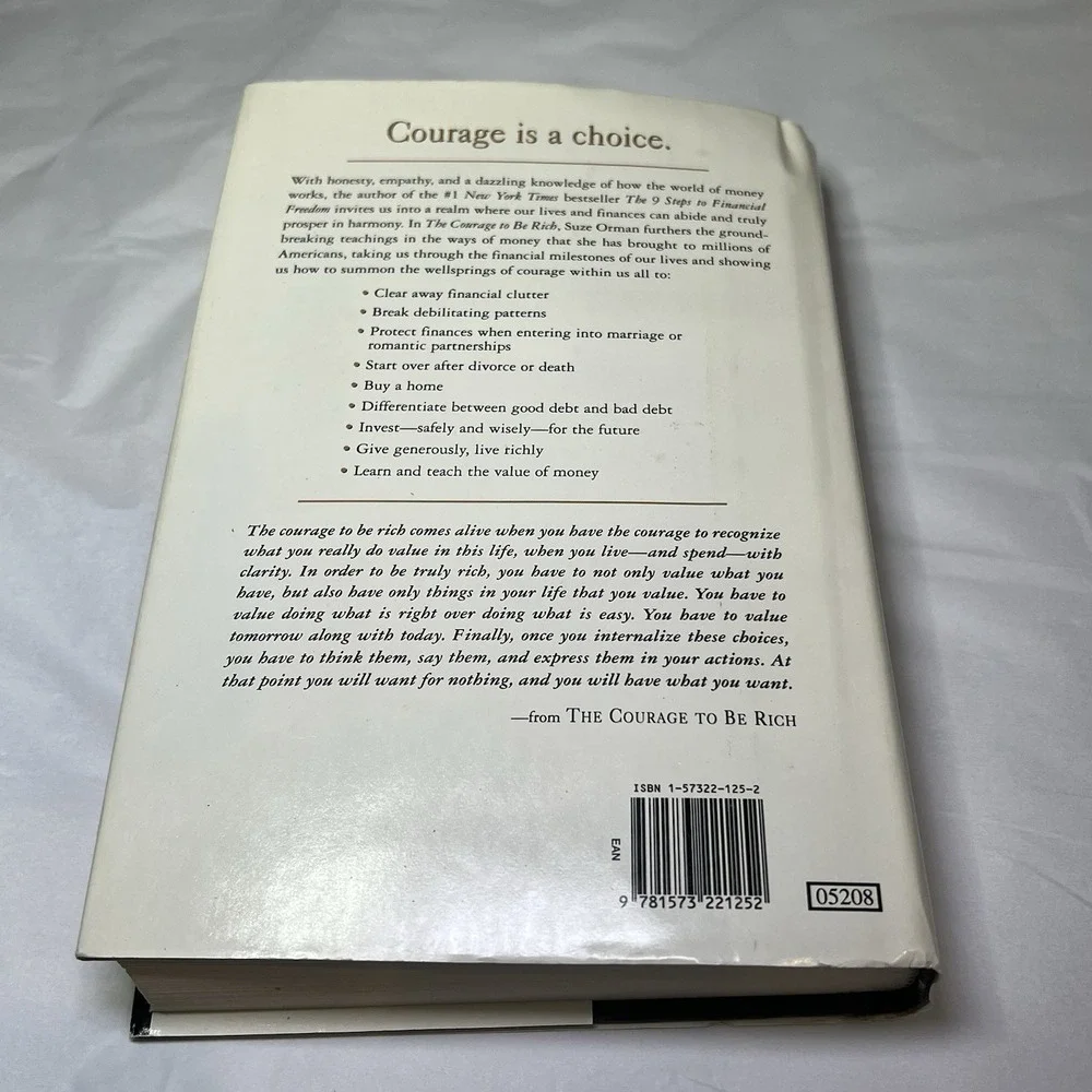 Suze Orman The Courage to Be‎ Rich 1999 HC Personal Finance Abundance